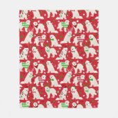 Kerstkoorts Honden Fleece Deken (Voorkant)
