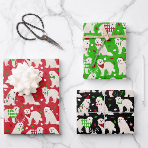 Kerstkoorts Honden Inpakpapier Vel