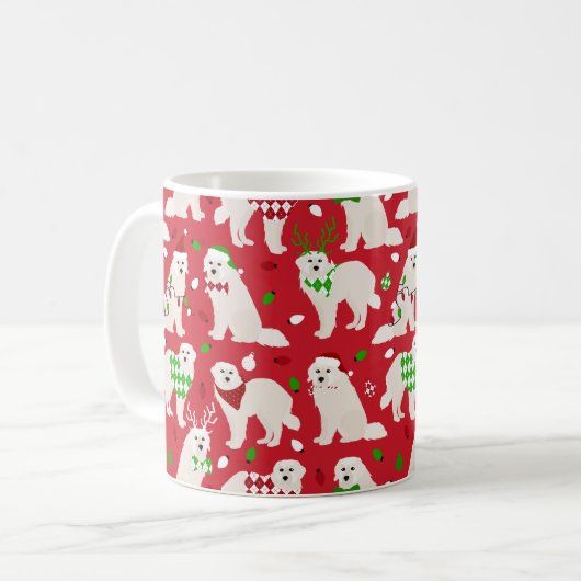 Kerstkoorts Honden Koffiemok (Voorkant links)