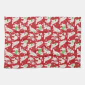 Kerstkoorts Honden Theedoek (Horizontaal)