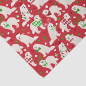 Kerstkoorts Honden Tissuepapier (Detail)