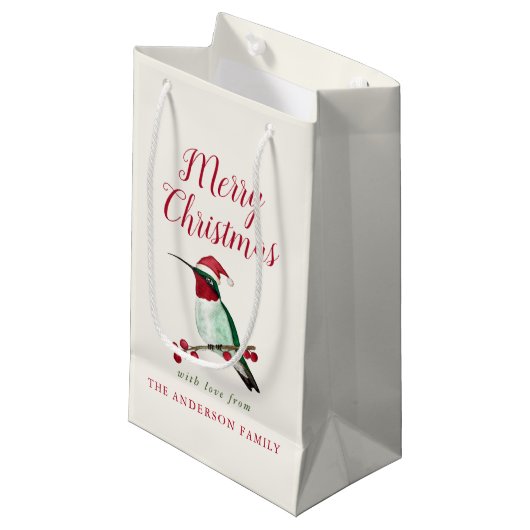 Kerstkoortsluidop Klein Cadeauzakje (Voorkant Gekanteld)