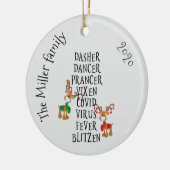 Kerstkoortsrennier Names Covid 2020 Custom Keramisch Ornament (Links)