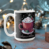 Kerstkop van warme chocolademelk Mok