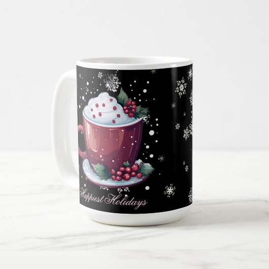 Kerstkop van warme chocolademelk Mok (Voorkant links)