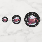 Kerstkop warme chocolademelk | Black Confetti (Achterkanten)