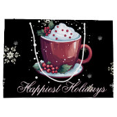 Kerstkop warme chocolademelk groot cadeauzakje (Achterkant)