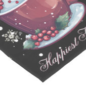 Kerstkop warme chocolademelk medium tafelloper (Hoek)