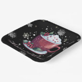 Kerstkop warme chocolademelk papieren bordje (Gebogen)