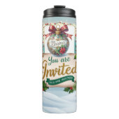 Kerstkop "You're Invited" Thermosbeker (Voorkant)