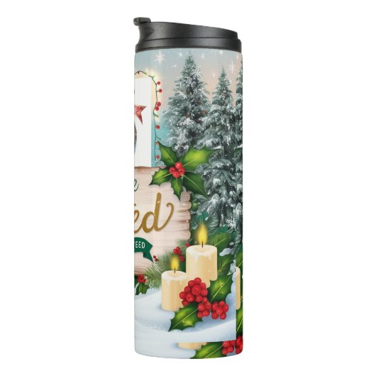 Kerstkop "You're Invited" Thermosbeker (Geroteerd rechts)