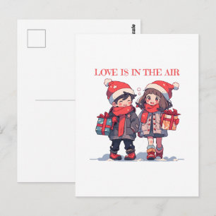 Kerstkoppel - Liefde is in de lucht Briefkaart