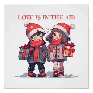 Kerstkoppel - Liefde is in de lucht Perfect Poster