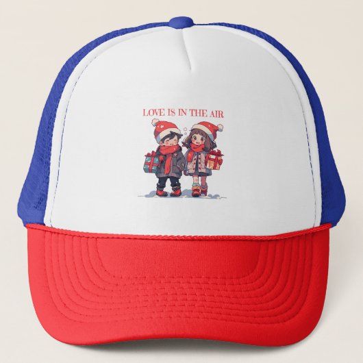 Kerstkoppel - Liefde is in de lucht Trucker Pet (Voorkant)