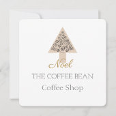 Kerstkorting voor koffiezaak (Voorkant)