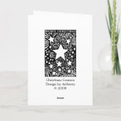 Kerstkosmos - II - Turquoise Feestdagen Kaart (Achterkant)