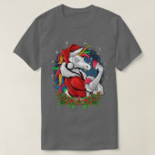 kerstkostume Xmas PJ Santa Hat Unicorn T-shirt (Design voorkant)