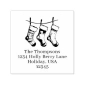 Kerstkous Aangepast retouradres Zelfinktende Stempel (Design)