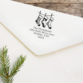 Kerstkous Aangepast retouradres Zelfinktende Stempel