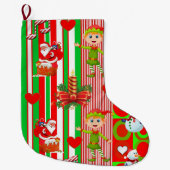 Kerstkous, Elf Stripe Sinterklaas Grote Kerstsok (Voorkant)