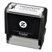 Kerstkous Familie Naam Retouradres Zelfinktende Stempel (Product)