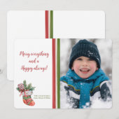 Kerstkous Foto Vakantiewenskaart Feestdagenkaart (Voorkant / Achterkant)