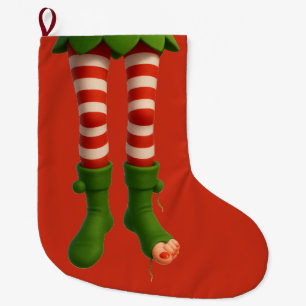Kerstkous Grappige Elfenbenen   Noordpool  Grote Kerstsok