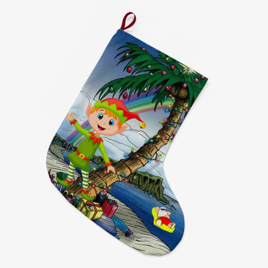 Kerstkous, Kerst Beach Elf Grote Kerstsok (Voorkant (Hangend))