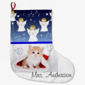 Kerstkous, Kerstengel Kitten Grote Kerstsok (Voorkant)