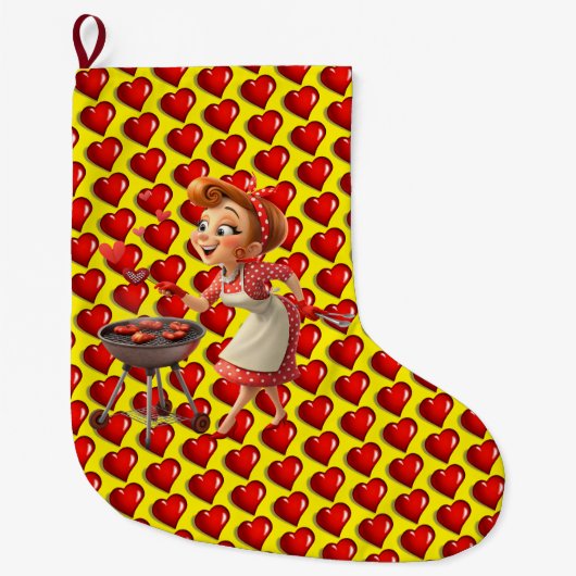 Kerstkous, Koken Rood Hart Liefde Grote Kerstsok (Voorkant)