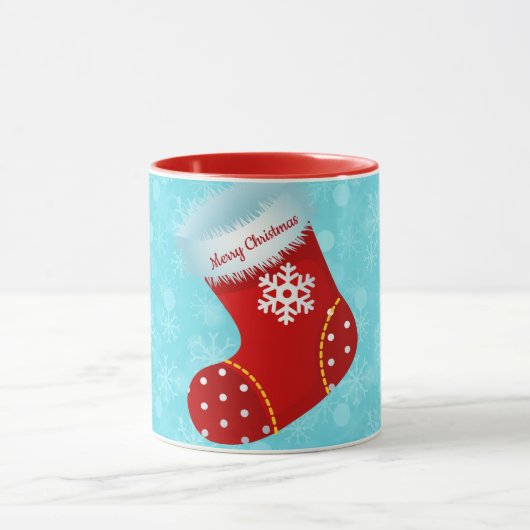 Kerstkous Kunst Vakantie Persoonlijke Mok (Midden)