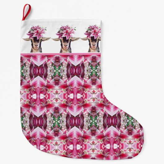 Kerstkous - Lilly de geit Grote Kerstsok (Voorkant)