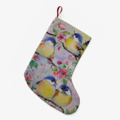 Kerstkous met Cute Vogels Kleine Kerstsok (Voorkant (Hangend))