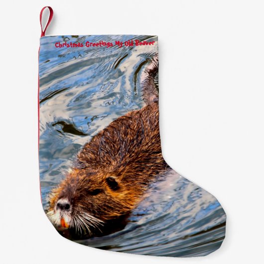 Kerstkous Mijn Oude Bever Kleine Kerstsok (Voorkant)