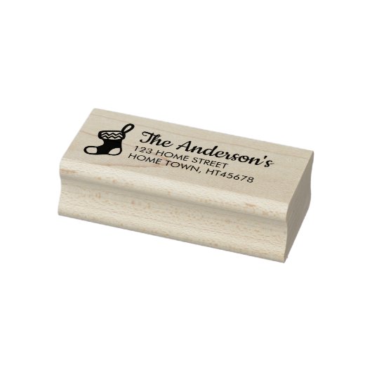 Kerstkous Naam Retouradres Rubberstempel (Stempel)