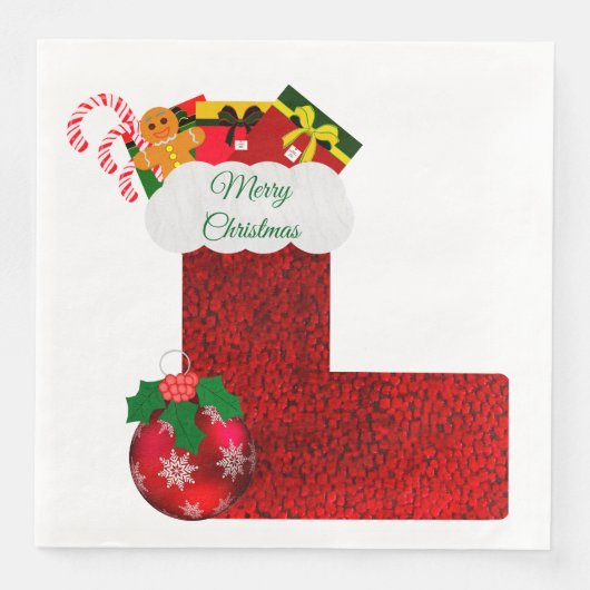 Kerstkous Papieren Servet (Voorkant)