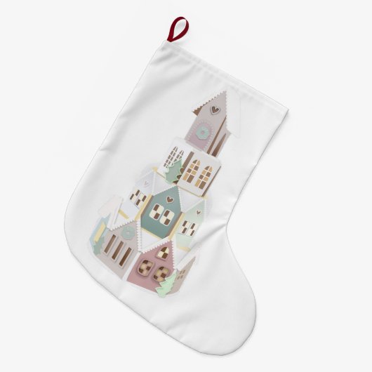 Kerstkous peperkoek grote kerstsok (Voorkant (Hangend))