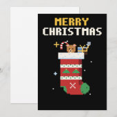 Kerstkous Pixel Art Kerstkaart (Voorkant / Achterkant)