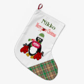 Kerstkous, Plaid Bokspinguïn Pow Grote Kerstsok (Voorkant (Hangend))