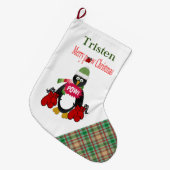 Kerstkous, Plaid Bokspinguïn Pow Larg Grote Kerstsok (Voorkant (Hangend))