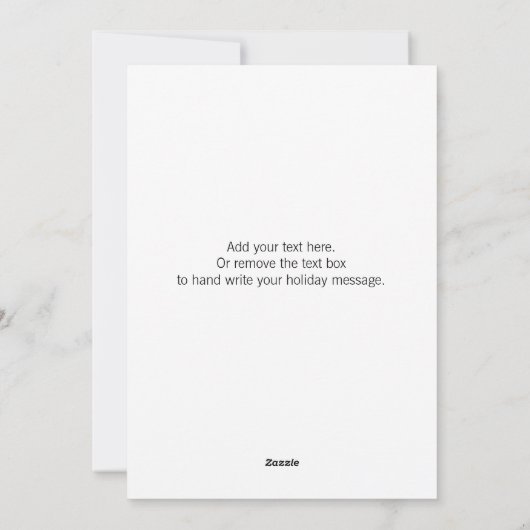 Kerstkous Plat Kerstkaart Rustiek (Achterkant)