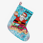Kerstkous, Santa Beach Bum Grote Kerstsok (Voorkant (Hangend))