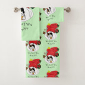 Kerstkous Schattige Calico Kitten Bad Handdoek (Insitu)