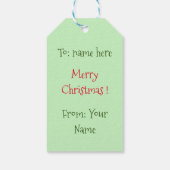 Kerstkous Schattige Calico Kitten Cadeaulabel (Achterkant)
