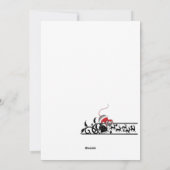 Kerstkous Schattige Calico Kitten Feestdagenkaart (Achterkant)