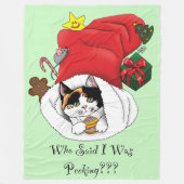 Kerstkous Schattige Calico Kitten Fleece Deken (Voorkant)