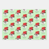 Kerstkous Schattige Calico Kitten Inpakpapier Vel (Voorkant 3)