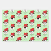 Kerstkous Schattige Calico Kitten Inpakpapier Vel (Voorkant)