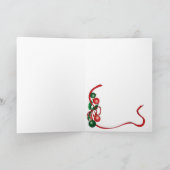 Kerstkous Schattige Calico Kitten Kaart (Binnen)