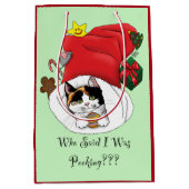 Kerstkous Schattige Calico Kitten Medium Cadeauzakje (Voorkant)